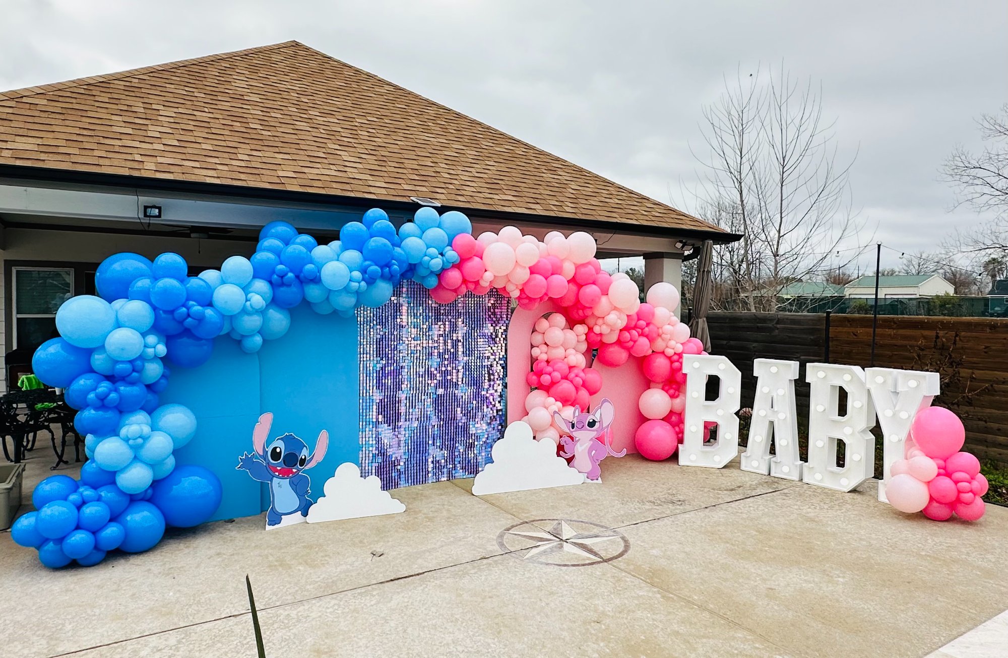 Gender reveal balloon decoration Houston TX