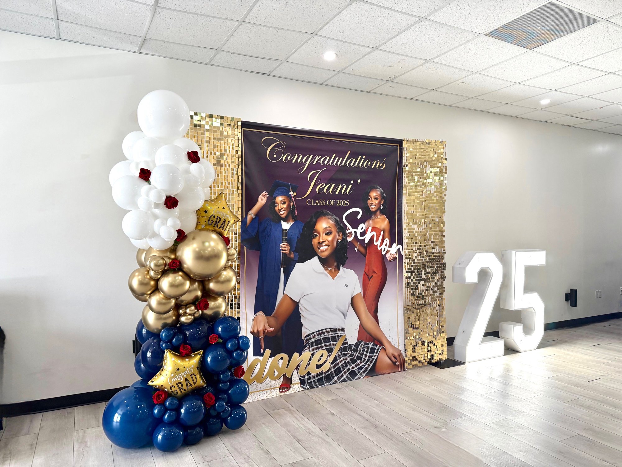 Graduation balloon decoration backdrop Houston